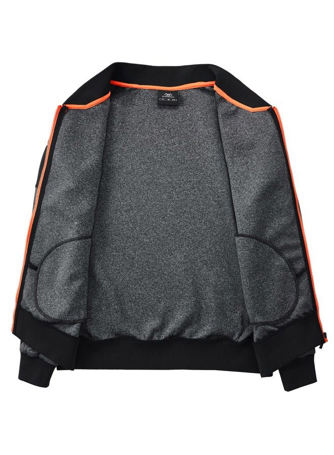W JIANWANG Track Suits for Men Set Jogging Tracksuit Mens Sweatsuits 2 Piece Casual Workout Running Sports Jogger Sweat Suits Clothes Jackets and Pants Outfits Grey JW-143-XXL  - Image 5