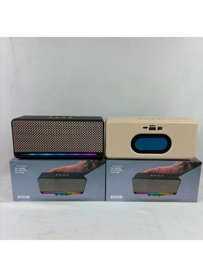M305 Portable Wireless Speaker with RGB LED Light, USB-C Charging and 20+ Hours Portable Playtime - Image 1