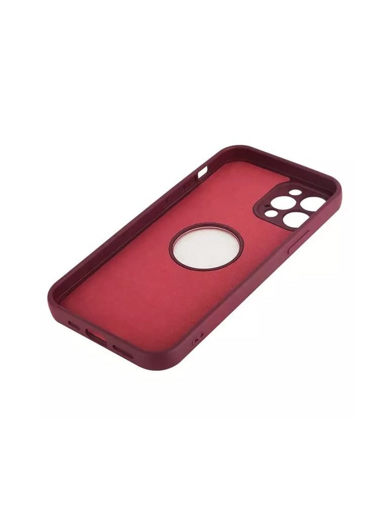 اس-توب غطاء سيليكون للايفون تظهر شعار الهاتف الابل / ip12pro max / اللون عنابي - Image 2