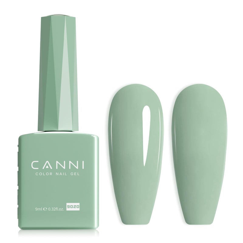 CANNI Light Green Gel Nail Polish, 1Pcs Sage Green Gel Polish Mint Color High Gloss Soak Off U V Nail Manicure Salon DIY - Image 1