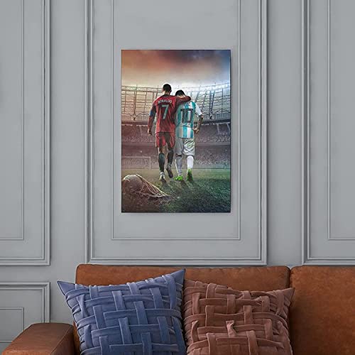 KARTMEN Art Football Stars Cristiano Ronaldo and Lionel Messi Canvas Poster Art Wall Decor (Unframed) 12in�18in(30cm�45cm) (Messi and Ronaldo) - Image 5