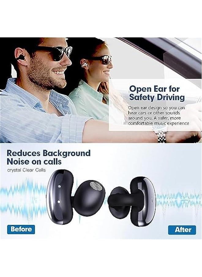 Generic - Clip On Earbuds Wireless Bluetooth Ear Clips Ear Buds Open Ear Headphones Ear Cuffs Wireless Ear Clip Bone Conduction Headphones Waterproof Sports Running Earphones for Small Ear Canal - Image 1
