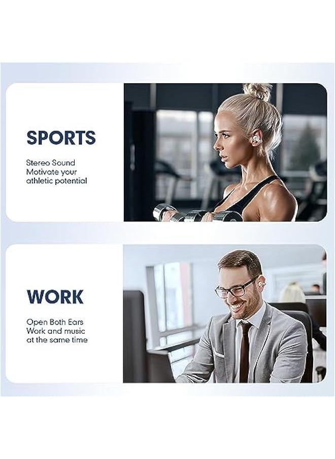 Generic - Clip On Earbuds Wireless Bluetooth Ear Clips Ear Buds Open Ear Headphones Ear Cuffs Wireless Ear Clip Bone Conduction Headphones Waterproof Sports Running Earphones for Small Ear Canal - Image 1