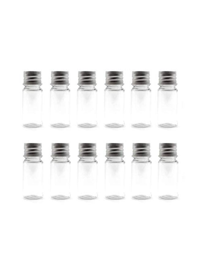 ASTRQLE 12Pcs 10ml20ml Empty Refillable Clear Plastic Bottle with Aluminum Screw Cap Travel Small Container 10 ML - Image 1