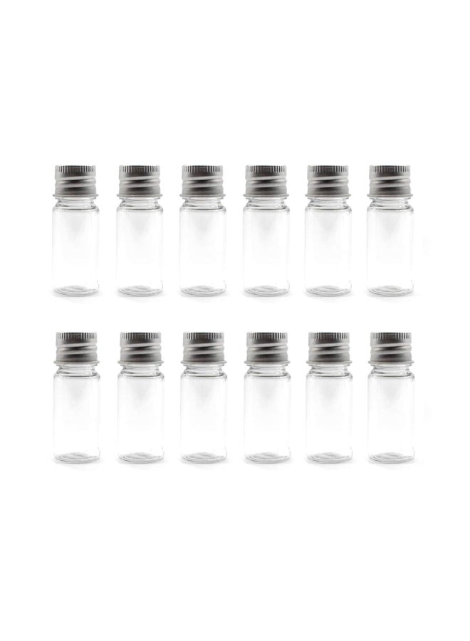 ASTRQLE 12Pcs 10ml20ml Empty Refillable Clear Plastic Bottle with Aluminum Screw Cap Travel Small Container 10 ML - Image 2