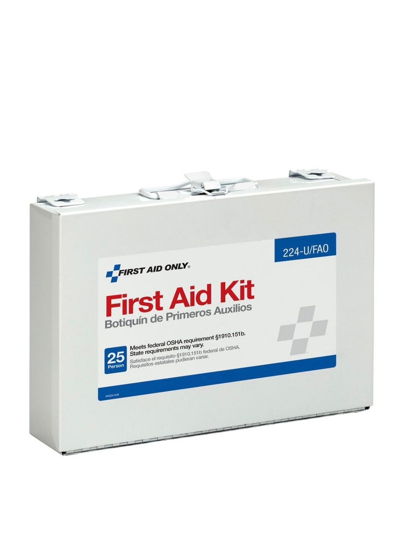 First Aid Only First Aid Kit, 25 Person potable metal case kit  - Image 2