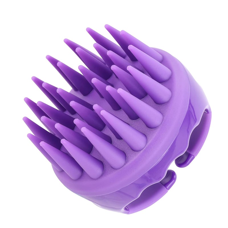 BTYMS Silicone Scalp Scrubber Shampoo Brush with Extra Long Bristles Hair Scalp Massager Scalp Brush for Hair Growth  Dandruff Removal  Purple