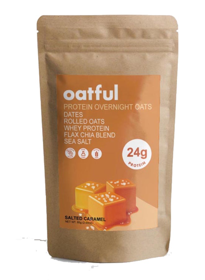 Oatful Salted Caramel Protein Overnight Oats Mix 85g - Image 1