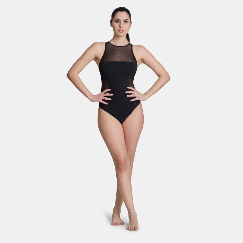 arena Women’s Mesh Panel Vent Back One-Piece Swimsuit - Image 3
