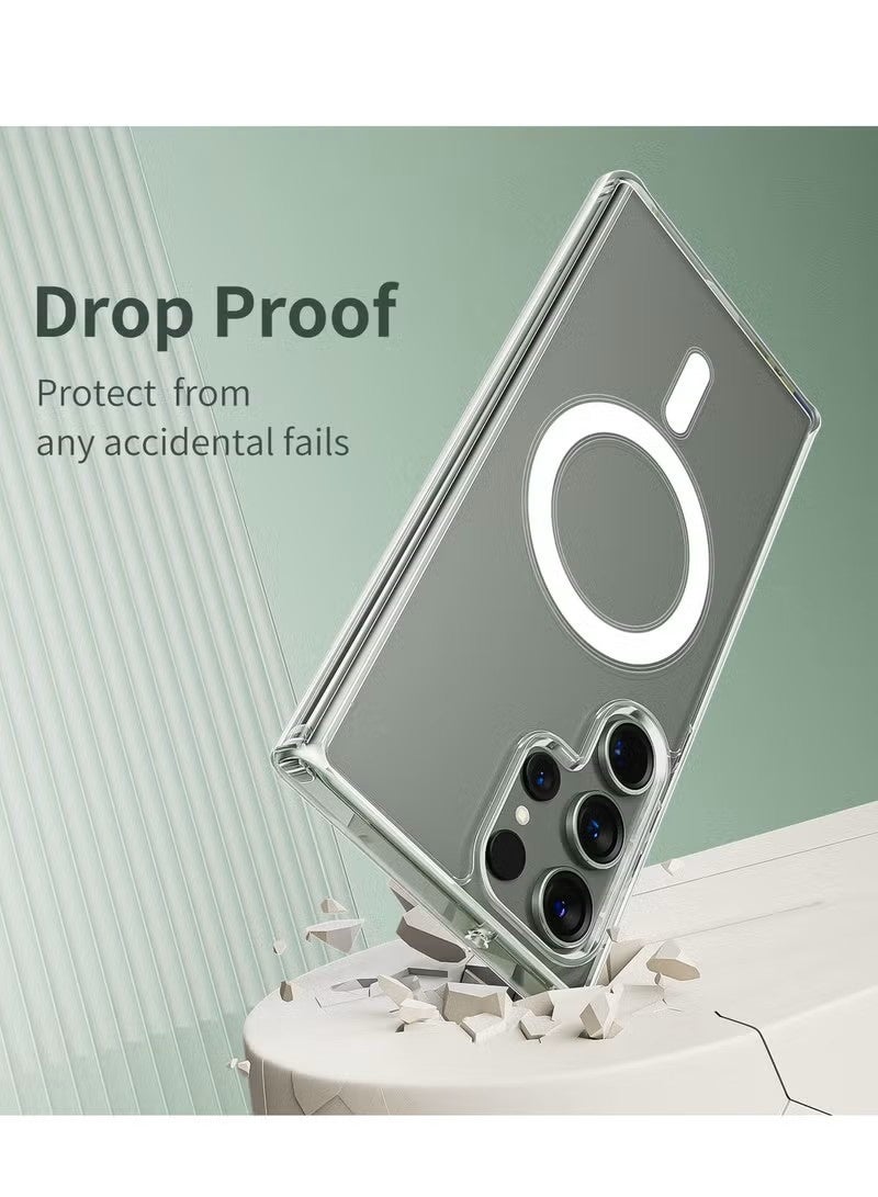general Magnetic Crystal Clear Case for Samsung Galaxy S24 Ultra – Shockproof & MagSafe Compatible - Image 5