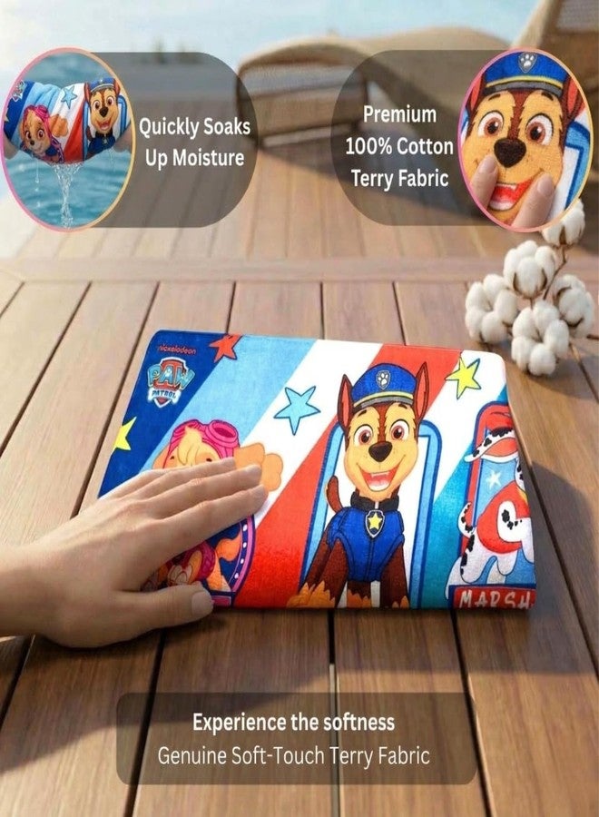Athom Living Paw Patrol Kids Cotton Bath Towel – Soft, Super Absorbent, Vibrant Design, Perfect for Girls, Quick-Dry, Comfortable & Fun Bath Time Towel |350GSM, 60x120cm - Image 4