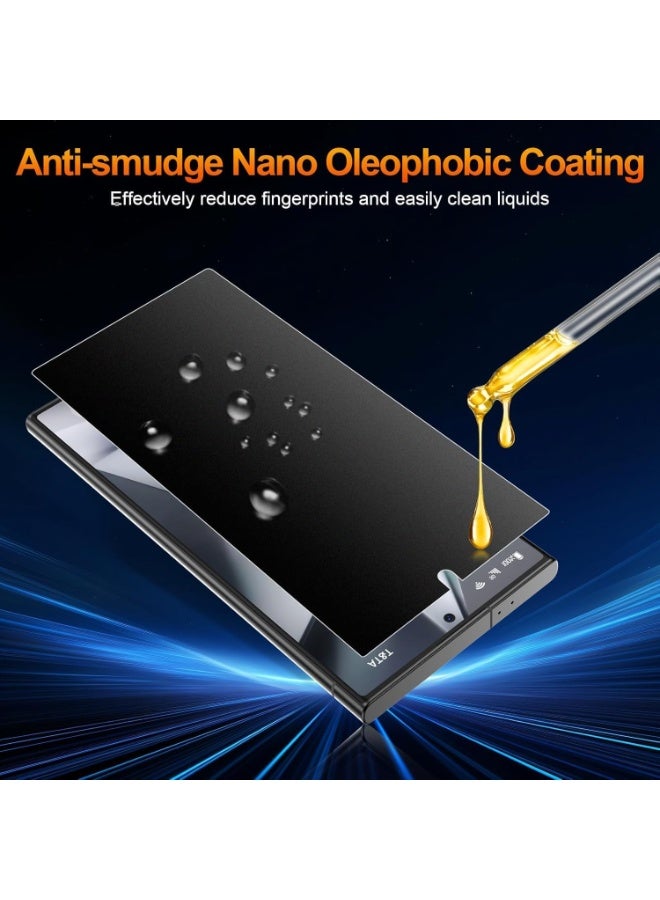 Muzz For Samsung Galaxy S24 Ultra Matte Privacy Screen Protector, 2 Pack, 28° Anti-Spy Flexible TPU Full Coverage Film, Anti-Glare, Anti-Fingerprint (Galaxy S24 Ultra) - Image 2