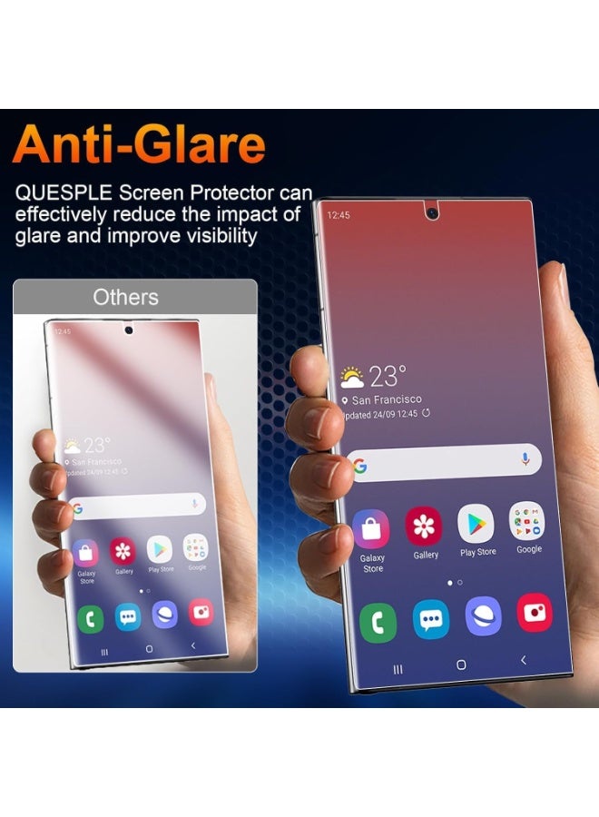 Muzz For Samsung Galaxy S24 Ultra Matte Privacy Screen Protector, 2 Pack, 28° Anti-Spy Flexible TPU Full Coverage Film, Anti-Glare, Anti-Fingerprint (Galaxy S24 Ultra) - Image 3