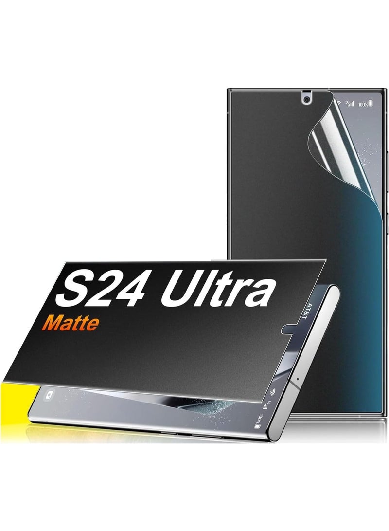 Muzz For Samsung Galaxy S24 Ultra Matte Privacy Screen Protector, 2 Pack, 28° Anti-Spy Flexible TPU Full Coverage Film, Anti-Glare, Anti-Fingerprint (Galaxy S24 Ultra) - Image 1