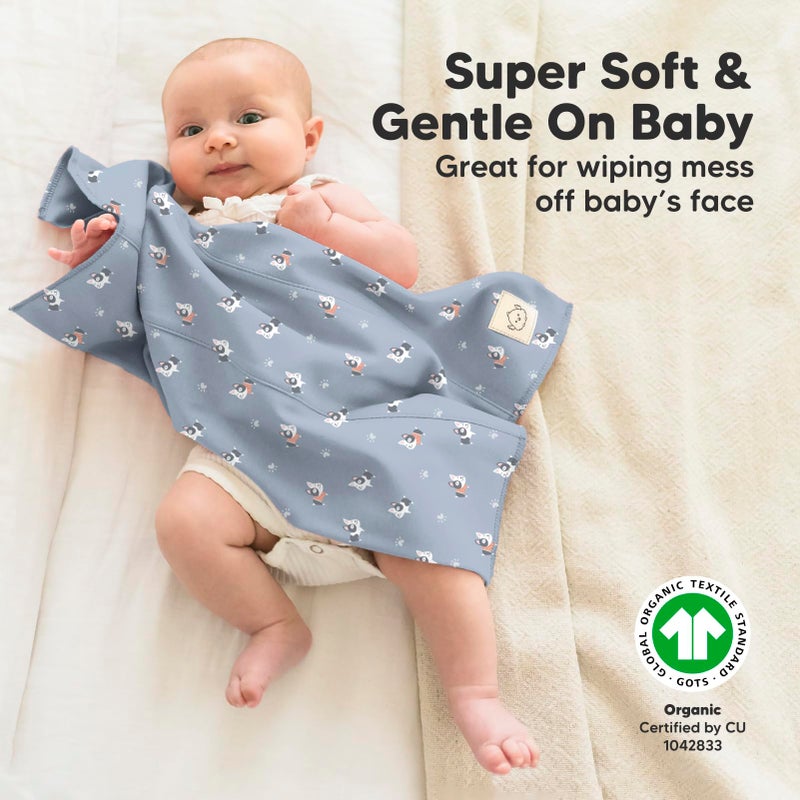 KeaBabies Organic Burp Cloths Baby Boy, Girl - 6-Pack Large Cotton Burping Cloths for Babies, Spit Up Rags, Super Absorbent, Ultra Soft Newborn Rag, Gender Neutral, Machine Washable, Durable(Pets & Paws) - Image 4