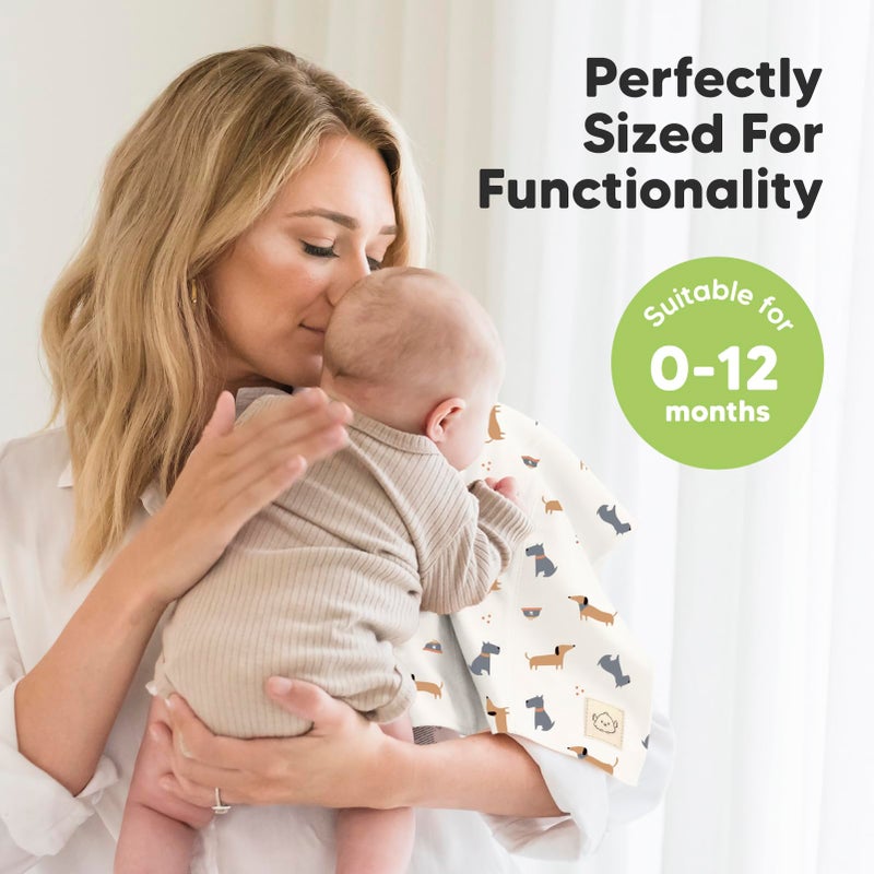 KeaBabies Organic Burp Cloths Baby Boy, Girl - 6-Pack Large Cotton Burping Cloths for Babies, Spit Up Rags, Super Absorbent, Ultra Soft Newborn Rag, Gender Neutral, Machine Washable, Durable(Pets & Paws) - Image 5