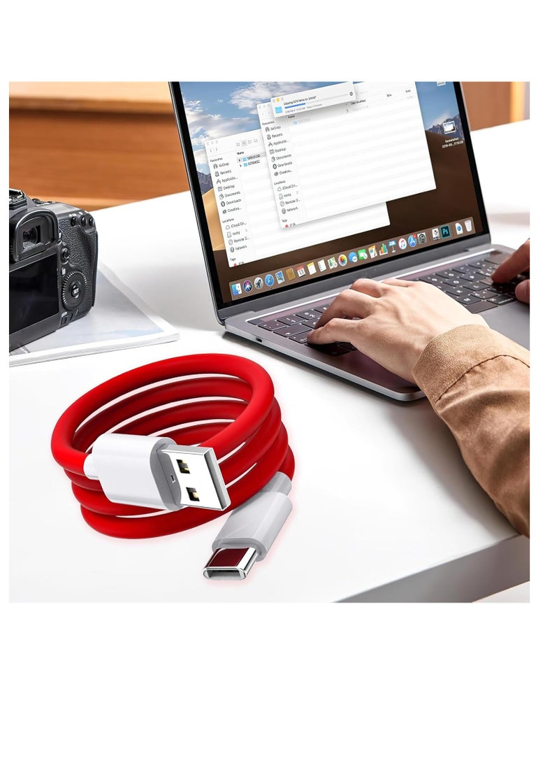 1Pack [11V/7.3A] Cable for OnePlus 14 /13 /12 /12R /11 /11/ 10pro/9/8t/7Pro/6T, Warp Charger Cable for Oneplus 3.3ft USB A To USB C - Image 2