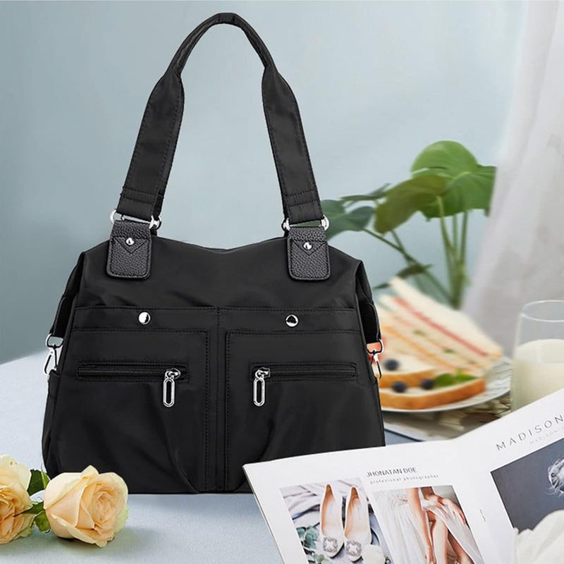 comfrt 2023 Large Capacity Waterproof Multi Pocket Nylon Shoulder Bag - Womens Tote Bag for Tablet Computer, Sunglass - Image 5