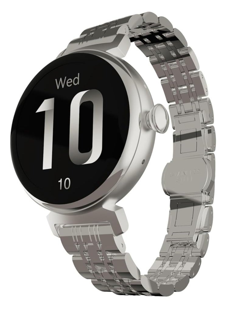 HiFuture Aura Female BT Calling Smartwatch, Sleep & Heart Rate Health Tracking, IP68 Waterproof, Long Battery Life, 1.2" AMOLED Display - Silver - Image 1