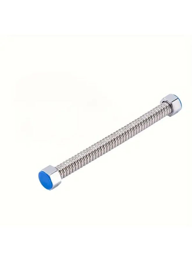1pc 304 Stainless Steel Corrugated Hose Heavy Duty Plumbing Connector For Water Heaters - Image 1
