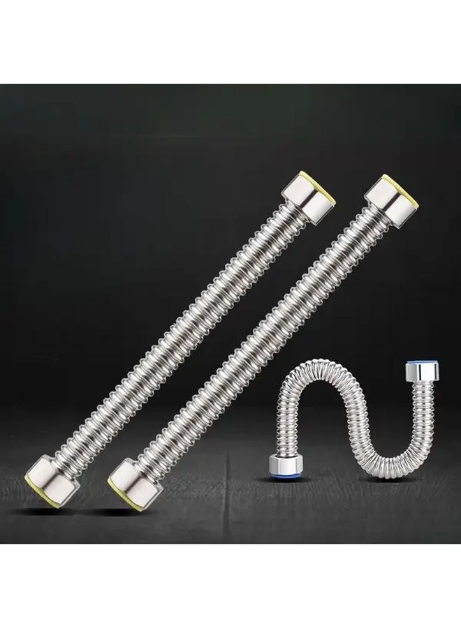 1pc 304 Stainless Steel Corrugated Hose Heavy Duty Plumbing Connector For Water Heaters - Image 3