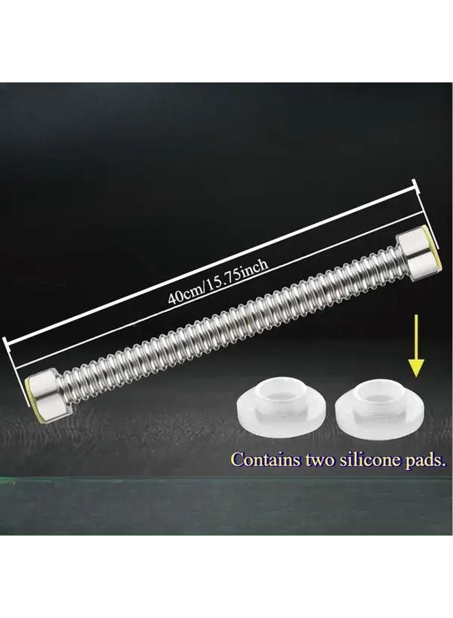 1pc 304 Stainless Steel Corrugated Hose Heavy Duty Plumbing Connector For Water Heaters - Image 4