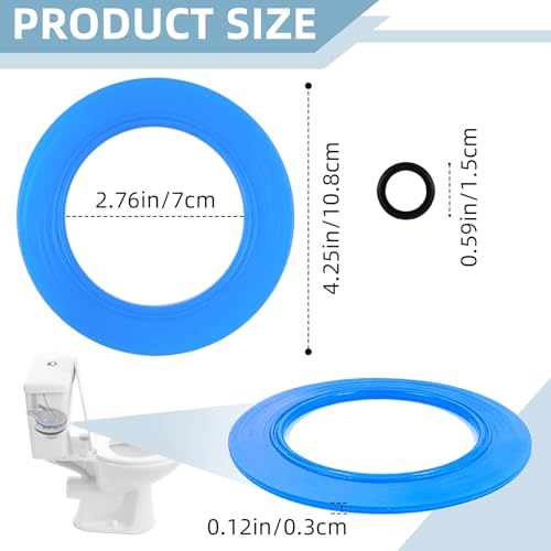 ZNBSIXP 3 Pack Flush Valve Seal for American Standard & Eljer Toilets,Upgraded Silicone Material 7301111-0070A Replacement with O Rings for Champion 4 and Eljer Titan 4 - Image 3