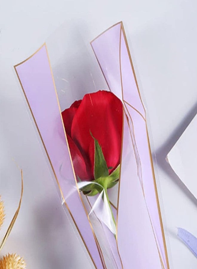 OUKEYI 150 Counts /3 Colors Flower Wrapping Paper Single Rose Packaging Bag,Florist Bouquet Supplies,Waterproof Floral Wrapping Paper 17.7 * 5 * 1.6Inch - Image 4
