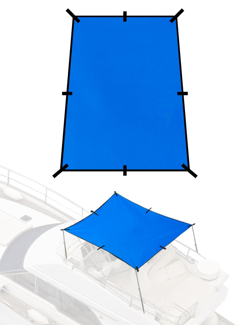 BLUEWING Sunshade for Fishing Boats Shade Canopy Waterproof Durable 1200D Polyester Sun Shade Foldable Umbrella for Protection 6 5 4ft