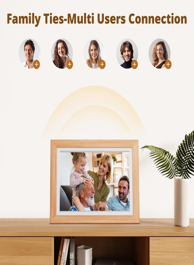 Dragon Touch Digital Picture Frame WiFi 10 inch IPS Touch Screen Digital Photo Frame Display, 32GB Storage, Auto-Rotate, Share Photos via App, Email, Cloud, Classic 10 Brown - Image 5