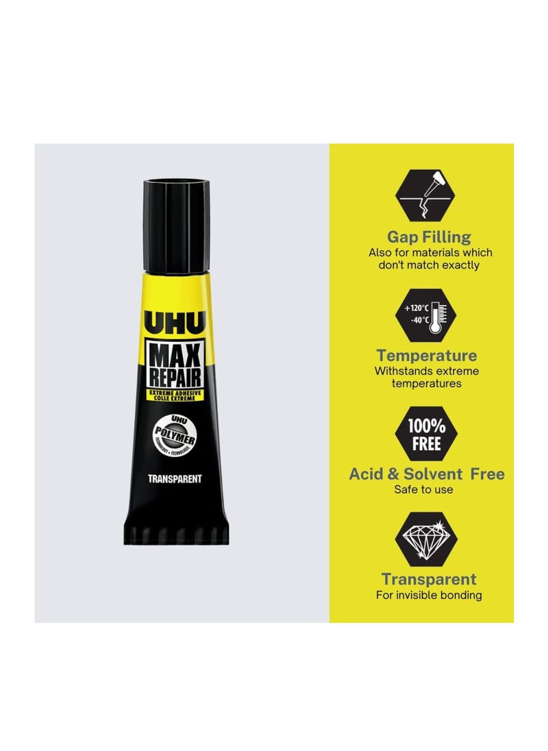 UHU 2-Piece Max Repair Glue Extreme Adhesive  - Image 4