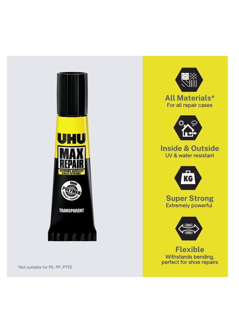 UHU 2-Piece Max Repair Glue Extreme Adhesive  - Image 2