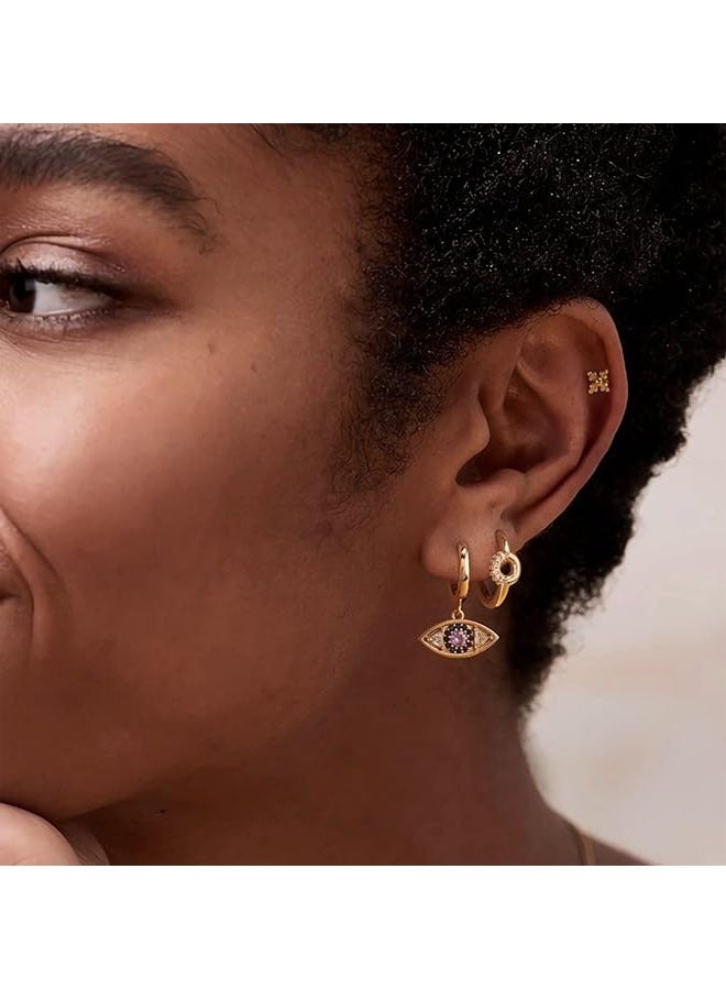 Mevecco Women Huggie Earrings Gold Hoop Sleeper 14K Gold Filled Small Simple Handmade Hypoallergenic Everyday Jewelry - Image 2