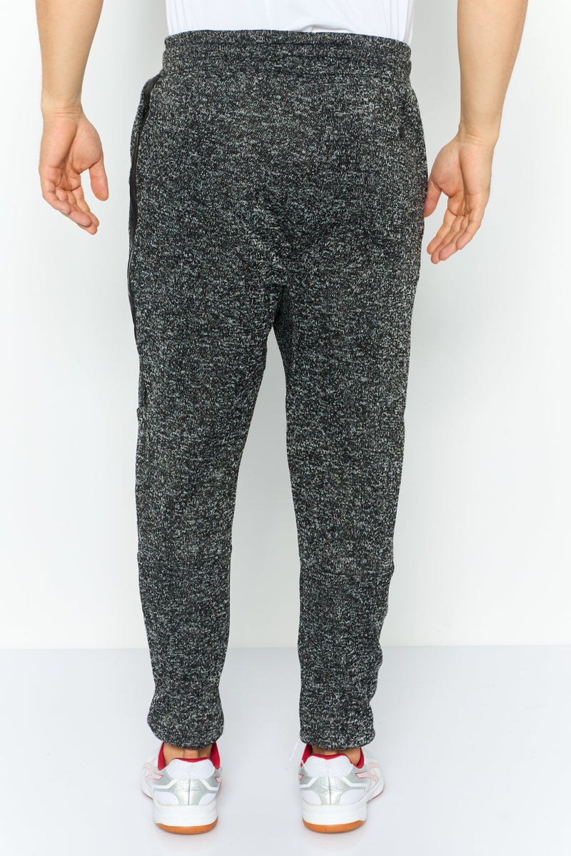 BKC Men Regular Fit Textured Jogger Pants, Charcoal - Image 4
