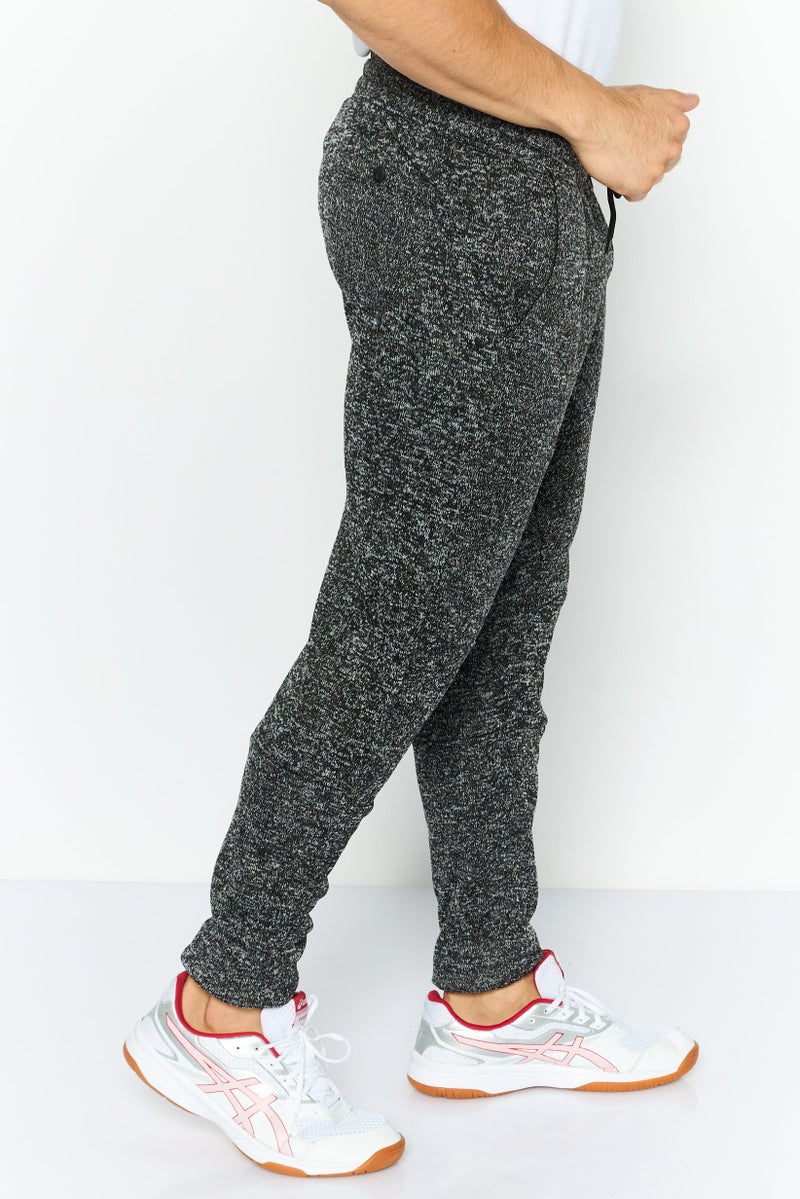 BKC Men Regular Fit Textured Jogger Pants, Charcoal - Image 3