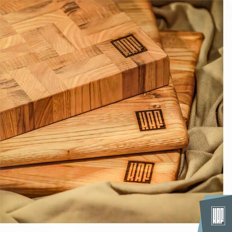 Kaf Ahşap Kaf Wooden Chestnut Edge Grain Cutting Board Large