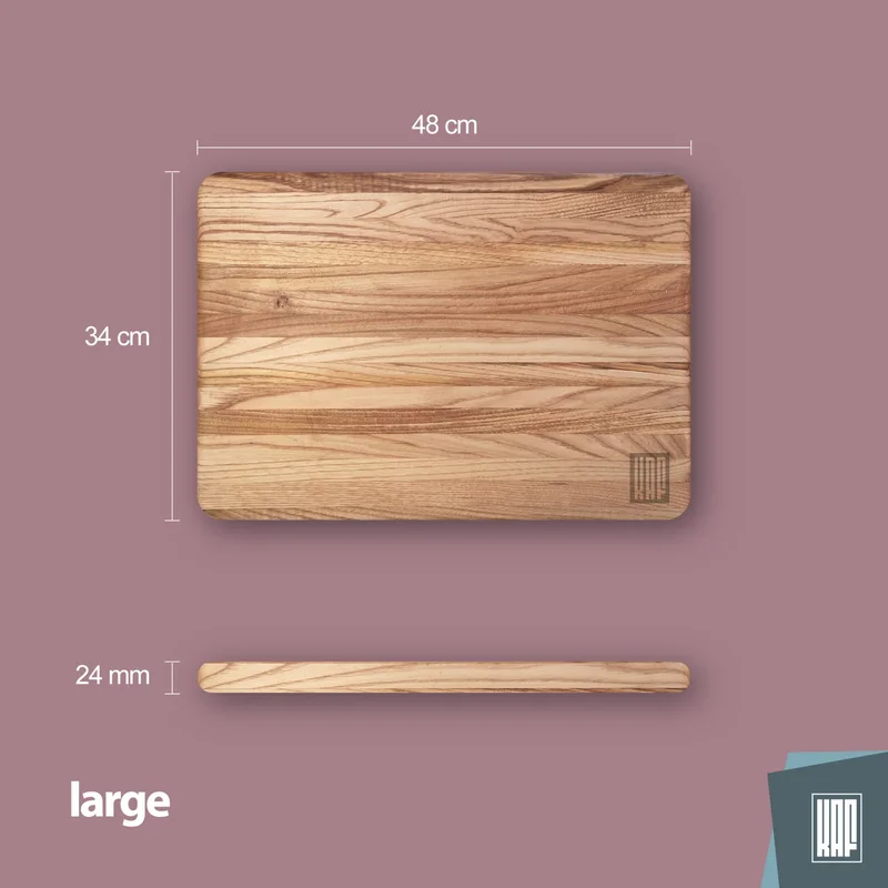 Kaf Ahşap Kaf Wooden Chestnut Edge Grain Cutting Board Large