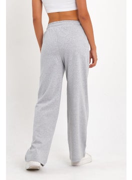 mmetalic Black-Grey Women's Seasonal Loose Wide Comfortable Leg 2-Piece Sweatpants with Side Pockets  - Image 4