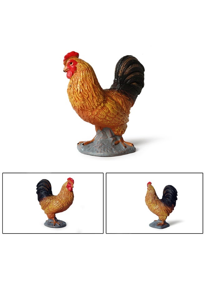 HALAMODO 6 PCS Poultry Animal Model Set , Realistic Solid Mini Farm Animal Toys, Poultry Action Figure Statues, Children Cognitive Simulation Educational Toys, Micro Cake Topper Decor, Kids Party Birthday Gift - Image 5