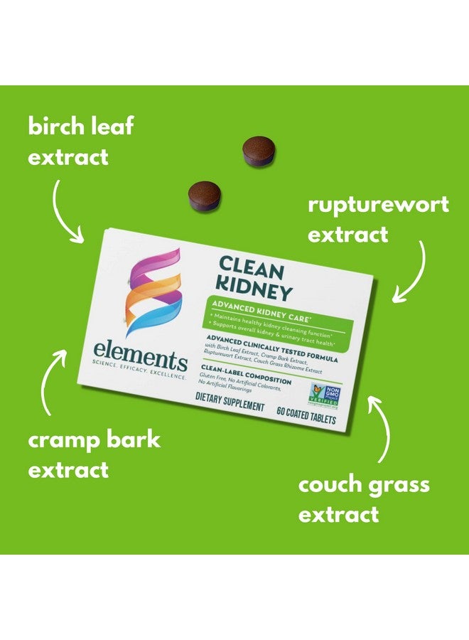 Elements Clean Kidney, 60 Tablets (30 Day Supply), Advanced Kidney Care Supplement, Supports Kidney And Urinary Tract Health And Normal Kidney Function, Gluten Free, Non- Gmo Certified - Image 4