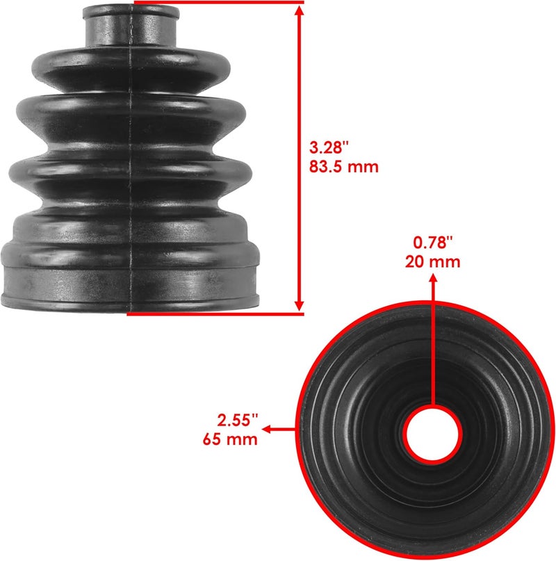 Caltric Rear Axle CV Boot Kit for Yamaha Rhino 660 - Image 2