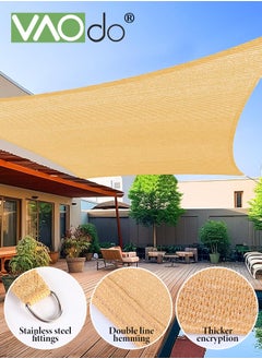 VAOdo Shade Sail Canopy 90% UV Block Permeable Sail Shade Cover for Patio Garden Pergola Backyard Outdoor Facility Activities 3.66*3.66CM  - Image 1