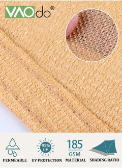 VAOdo Shade Sail Canopy 90% UV Block Permeable Sail Shade Cover for Patio Garden Pergola Backyard Outdoor Facility Activities 3.66*3.66CM  - Image 4