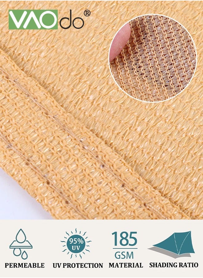 VAOdo Shade Sail Canopy 90% UV Block Permeable Sail Shade Cover for Patio Garden Pergola Backyard Outdoor Facility Activities 3.66*3.66CM  - Image 4