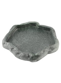 Ymiko Ymiko Baby Tortoise Water Dish Bathing Station for Outside Bearded Dragon Food Bowl Bowls Reptiles & Amphibians Feeding Slate Frog Gecko Giant African Land Snail Reptile Large (S)  - Image 1