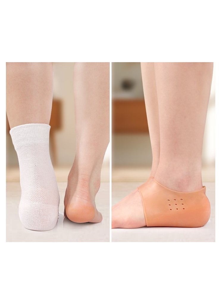 Height Increase 3.5 cm,Invisible Height Increase Socks Insole, Unisex Moisturizing Non-Slip Sports Half Insole, Bionic Thick Heel Lifter - Image 3