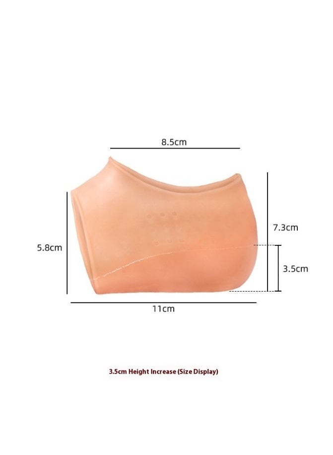 Height Increase 3.5 cm,Invisible Height Increase Socks Insole, Unisex Moisturizing Non-Slip Sports Half Insole, Bionic Thick Heel Lifter - Image 2