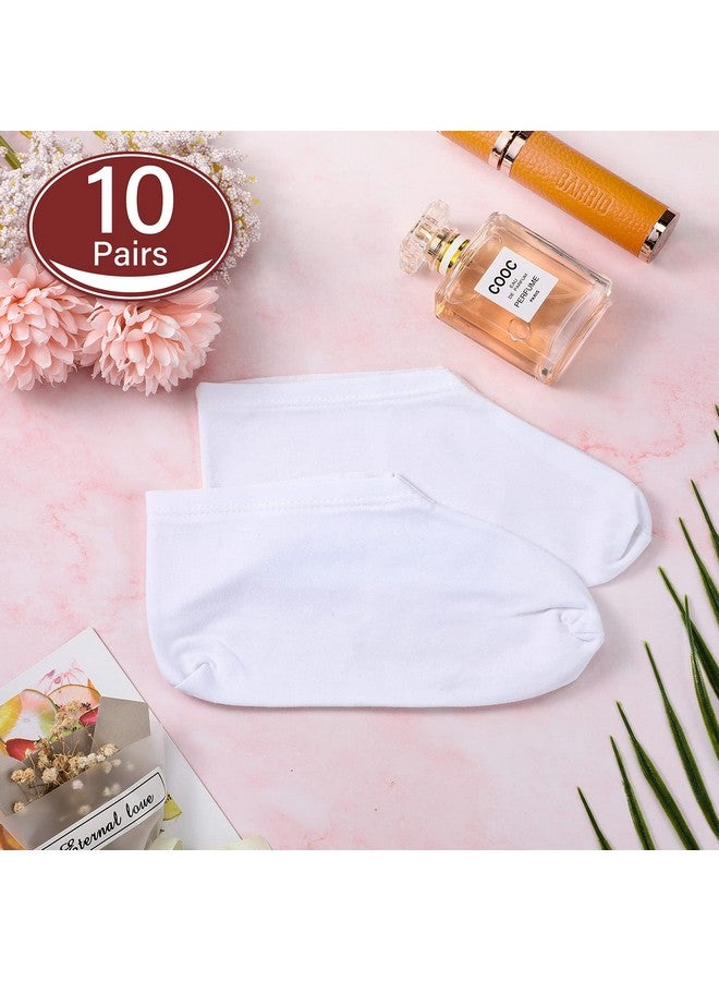 Geyoga 10 Pairs Moisturizing Socks Overnight, Spa Socks for Dry Feet, Cotton Moisture Enhancing Socks, Cosmetic Moisturizing Socks for Women and Men, White - Image 5