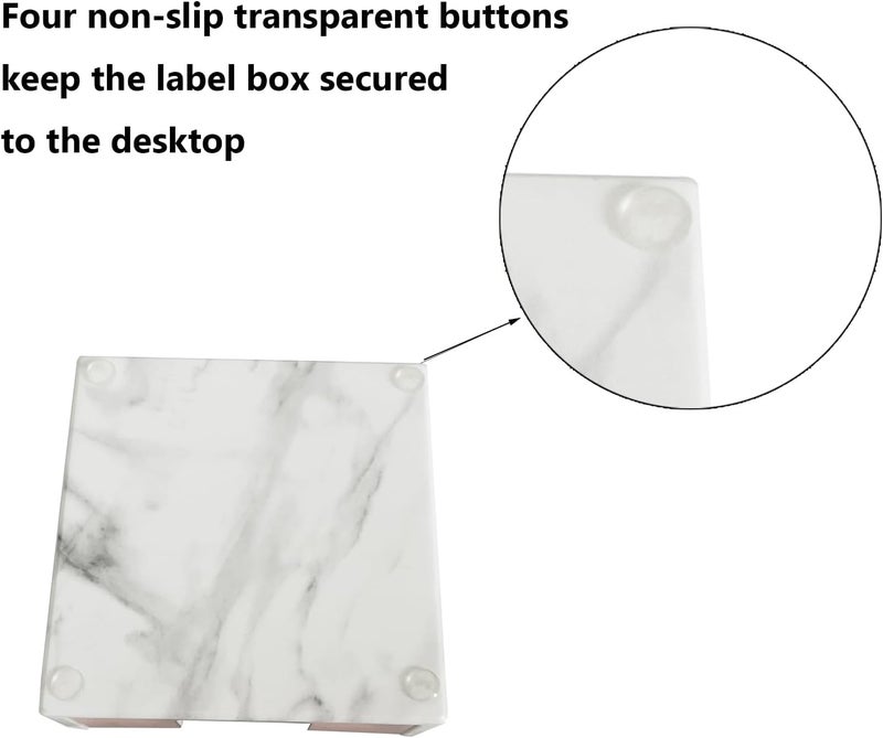 Supfoxer Marble White Sticky Notes Holder，Memo Sticky Holder for 3" x 3" Adhesive notepads Storage Tray Despensers Office Desk Accessories Suppplies - Image 4