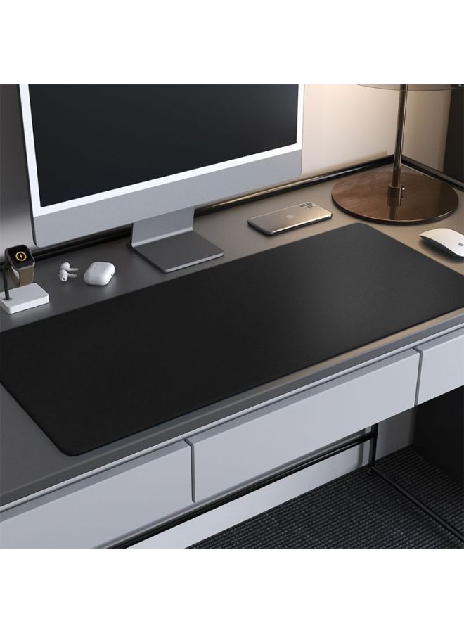 Super Large Leather Advanced Mouse Pad Table Mat Waterproof Dirty-Resistant Writing Desk Mat Notebook Keyboard Mat Simple E-Sports-Color:120x 50cm-Pattern:Vast Black (double-sided Leather) - Image 1